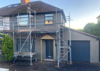 House front after rendering