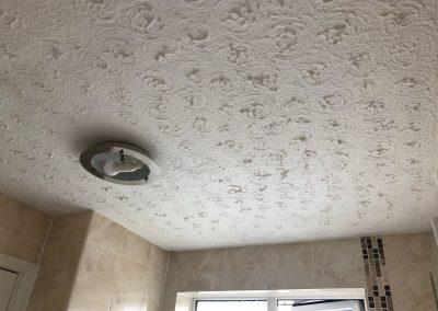 Artex ceiling before re-plastering